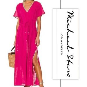 Michael Stars Mila Embroidered Beach Cover